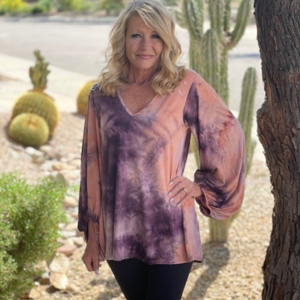 White Birch V Neck Long Sleeve